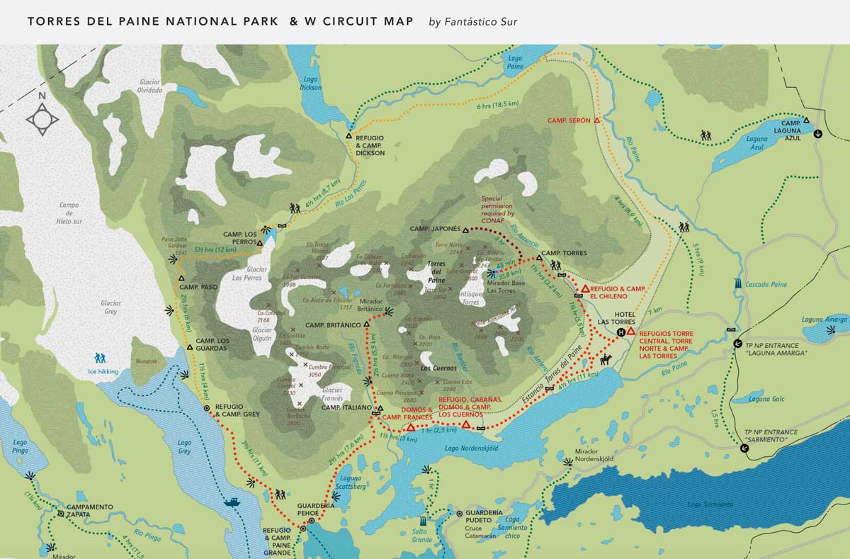 Mapa-Torres-del-Paine | Masai Campers